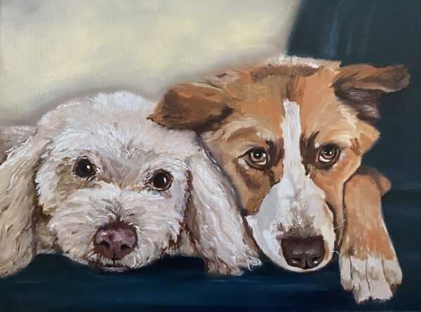 Custom Oil Pet Portrait Painting Canvas